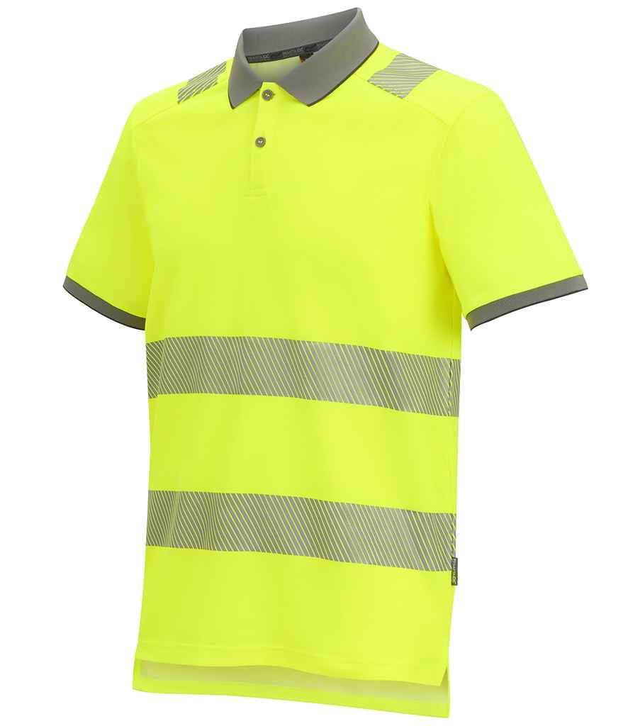 Regatta High Visibility Pro Comfort Polo Shirt - Black/Yellow